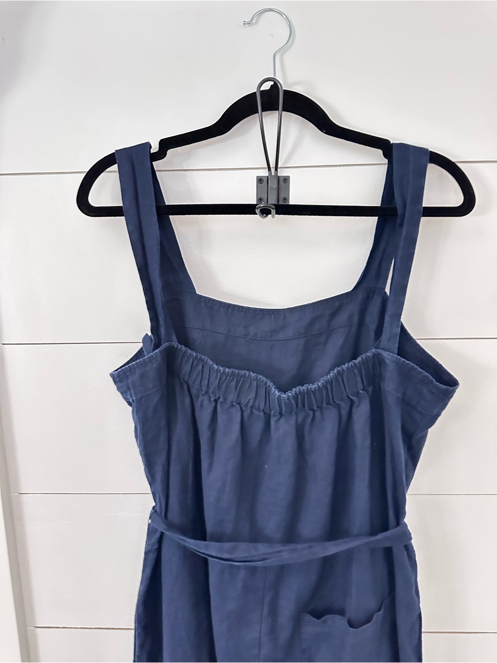 Quince L European Linen adjustable strap lagonlook bohemian pocket ankle overall - Picture 13 of 16